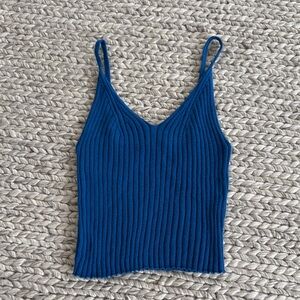 Misha And Puff Deep Blue Ribbed V-Neck Camisole